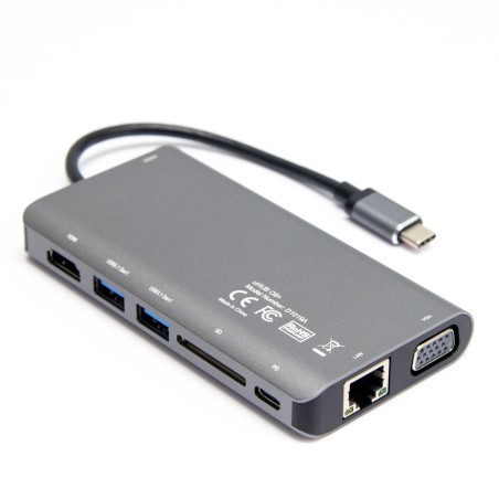 Hub USB-C Unitek D1019B 3.1 8w1 z Power Delivery 100W