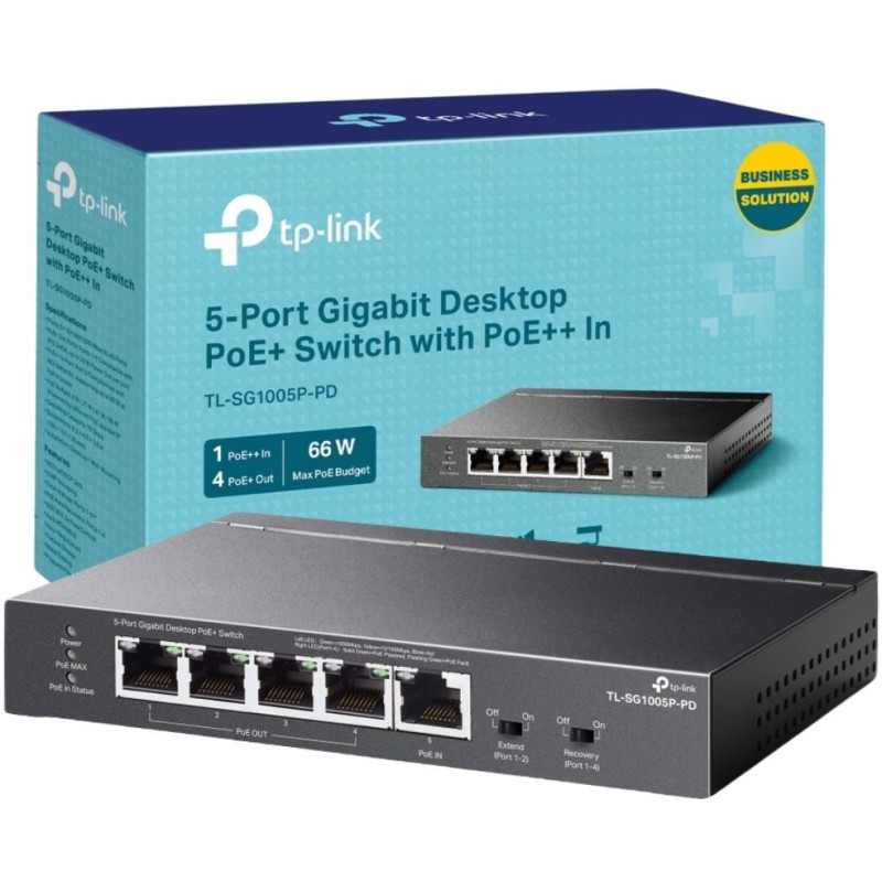 SWITCH TP-LINK TL-SG1005P-PD (POE++) SWITCH TP-LINK TL-SG1005P-PD (POE++)