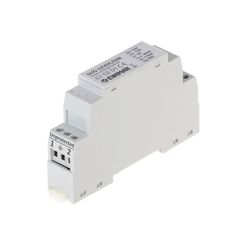 Ogranicznik przepięć 12V DC na szynę DIN EWIMAR SUG-12VDC/DIN