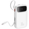 Powerbank Baseus QPow 2 10000mAh 30W z 2 wbudowanymi kablami USB-C - biały Powerbank Baseus QPow 2 10000mAh 30W z 2 wbudowanymi kablami USB-C - biały