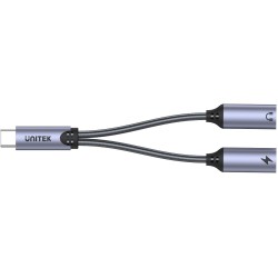 Unitek Adapter USB-C na 2 x port USB-C audio i 18W