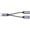 Unitek Adapter USB-C na 2 x port USB-C audio i 18W
