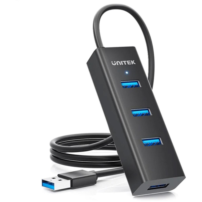 Aktywny hub USB Unitek 4w1 5Gbps z zasilaniem przez USB-C