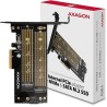 Adapter Axagon PCEM2-D PCIe NVME + SATA M.2