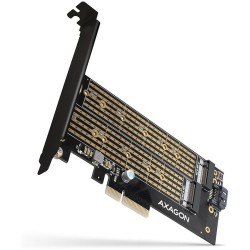 Adapter Axagon PCEM2-D PCIe NVME + SATA M.2