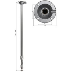 UCHWYT DO KAMER TELESKOPOWY SUFITOWY BR-60X120 710-1220