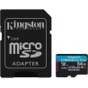 Karta pamięci microSD 64GB Kingston CanvasGo! Plus 200MB/s A2 U3 V30 + adapter Karta pamięci microSD 64GB Kingston CanvasGo! Plus 200MB/s A2 U3 V30 + adapter