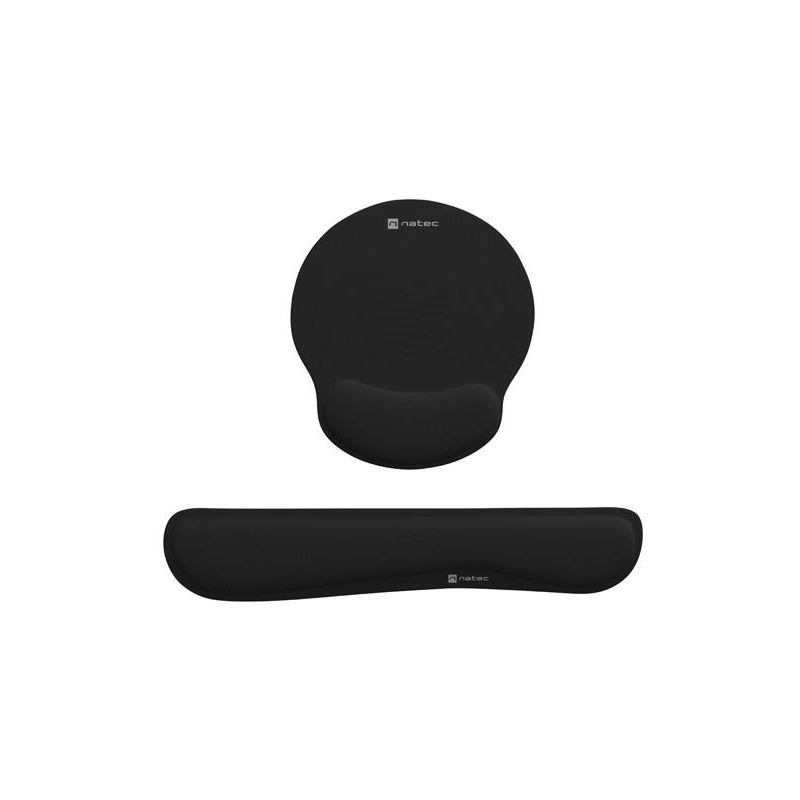 Podkładka pod mysz i nadgarstek Natec Chipmunk 2w1 zestaw ergonomiczny czarny