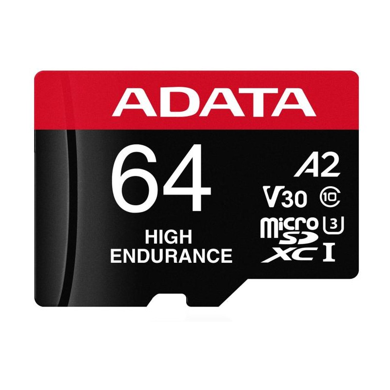 Adata Karta microSD High Endurance 64GB UHS1 U3 V30 A2 100/80MB/s + Adapter Adata Karta microSD High Endurance 64GB UHS1 U3 V30 A2 100/80MB/s + Adapter
