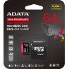Adata Karta microSD High Endurance 64GB UHS1 U3 V30 A2 100/80MB/s + Adapter Adata Karta microSD High Endurance 64GB UHS1 U3 V30 A2 100/80MB/s + Adapter