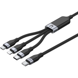 Unitek przewód ładujący USB 3 w 1 czarny