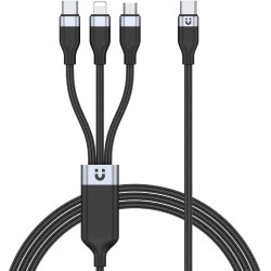 Unitek przewód ładujący USB 3 w 1 czarny