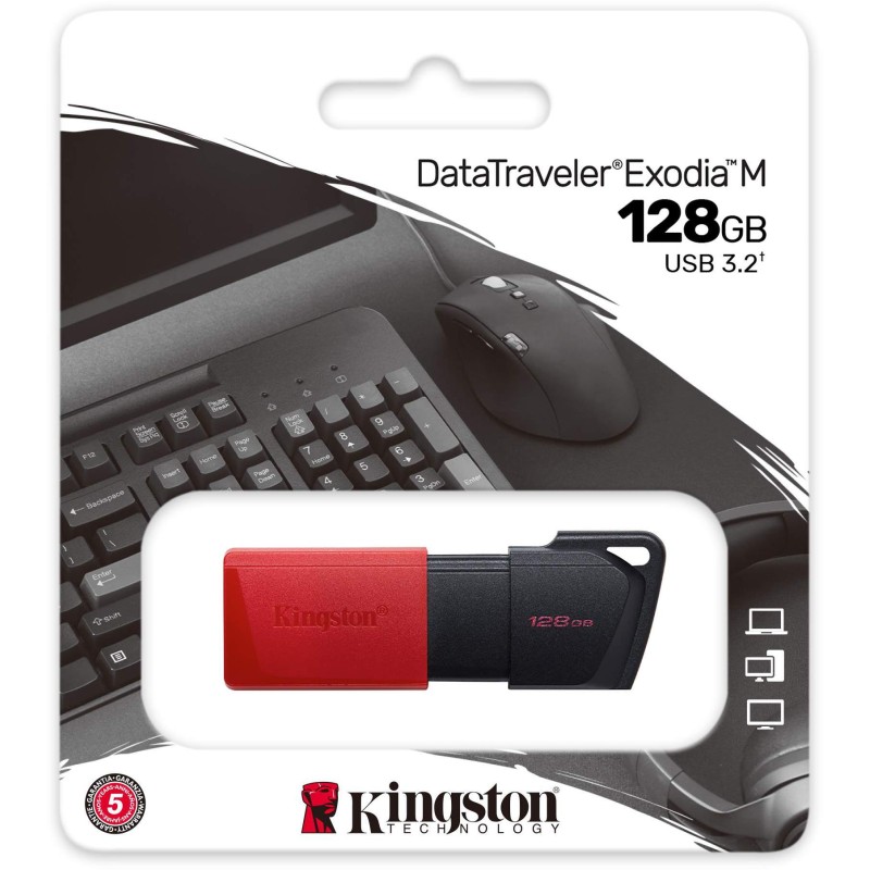 Pendrive Kingston Data Traveler Exodia M 128GB USB3.2 Gen1 Pendrive Kingston Data Traveler Exodia M 128GB USB3.2 Gen1