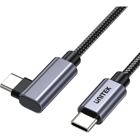 Unitek Kabel USB-C kątowy 90° PD100W 0,5m
