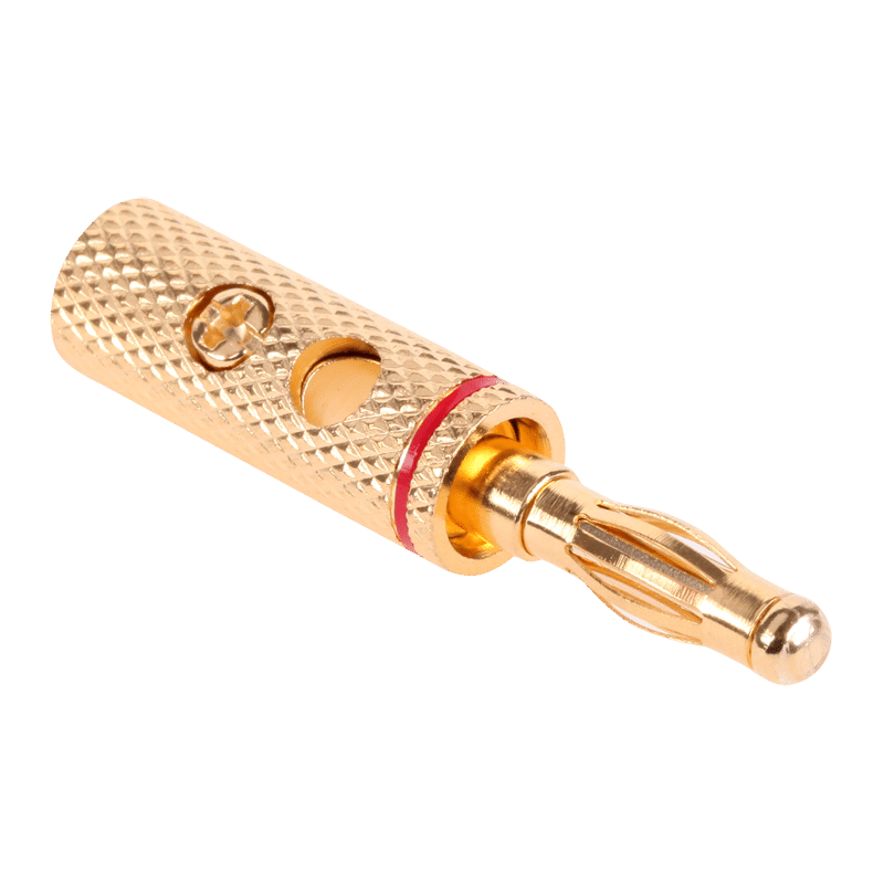 Wtyk głośnikowy banan złoty Cabletech