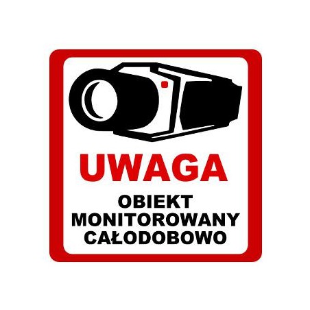 NAKLEJKA OBIEKT MONITOROWANY 10x10 8332