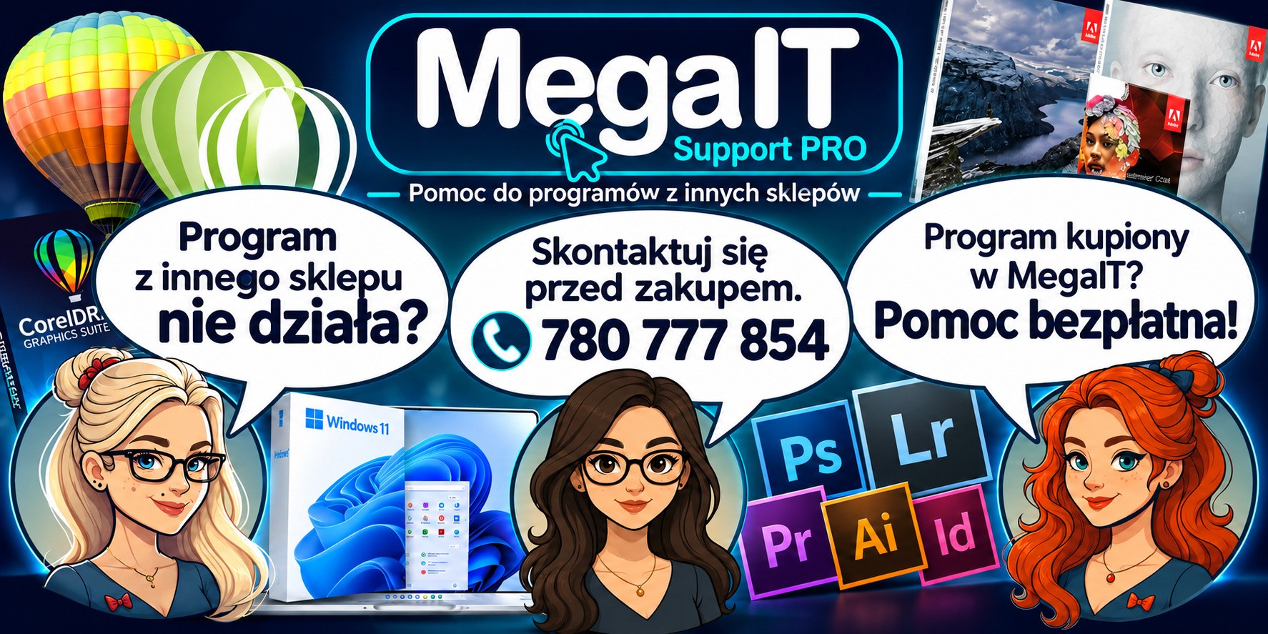 MegaIT Support PRO — pomoc do programów kupionych poza MegaIT. Skontaktuj się przed zakupem.